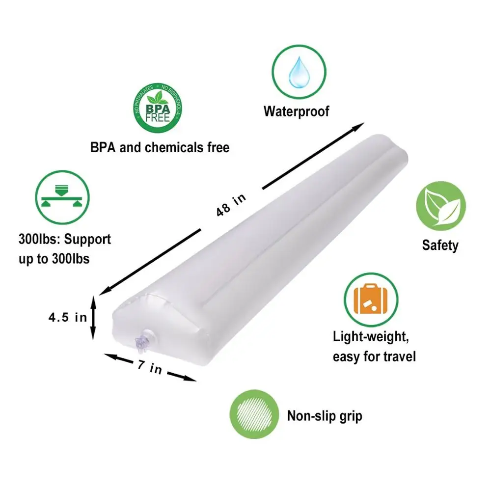 Bed Rails Bumpers Toddlers PVC Non-Slip Bed Guardrails Inflatable Baby Safety Bed Rail Great for Home Hotel Travel