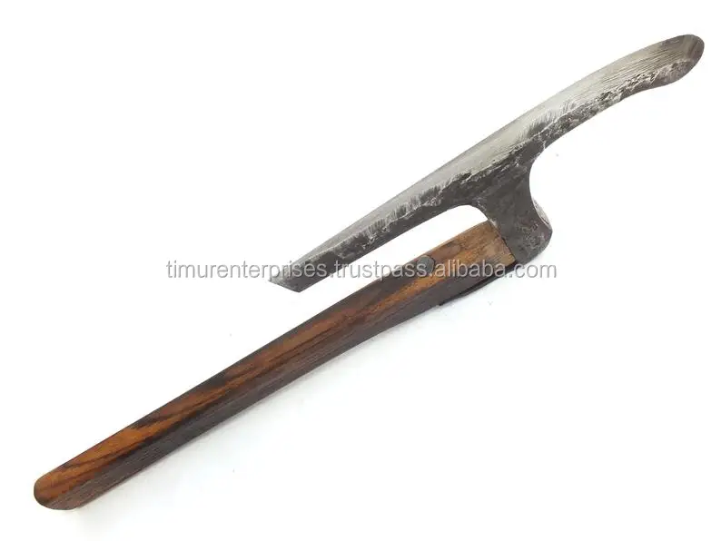 
Kitchen AXE or Woodworking AXE with Leather Sheath (Small Viking Broad AXE) 