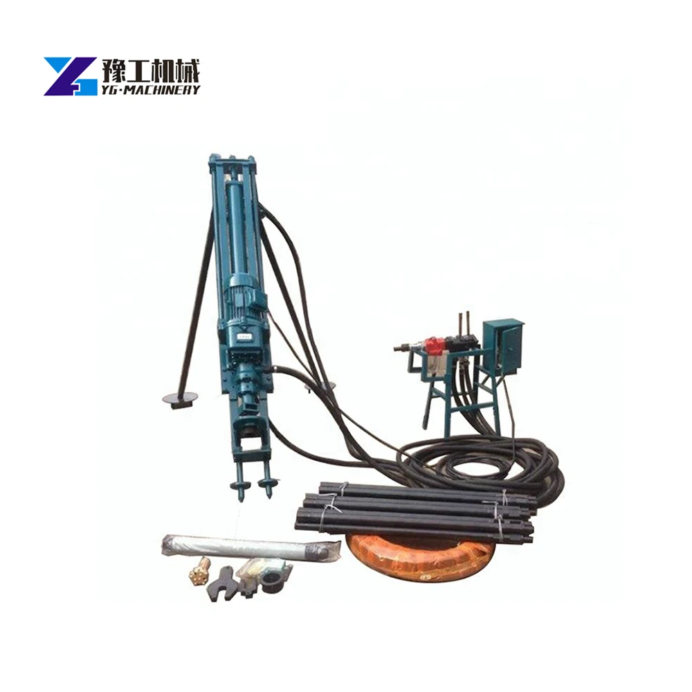 Best factory Portable DTH drilling rig mining blasting hole depth 32m Construction Equipment Rotary Mine drilling Rigs