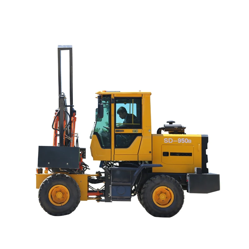 SHANDING SD950B hydraulic pile driver post hole digger for highway guardrail construction solar ramming machine for pilling