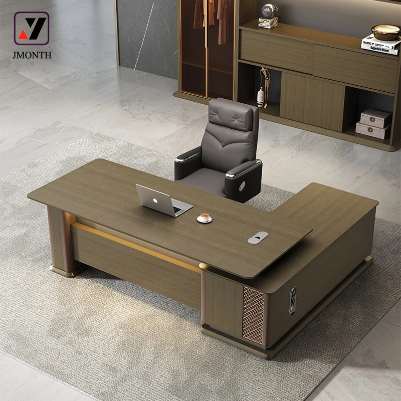 Executive Office Desk Office Furniture Modern Design L Shape Melamine Manager Table