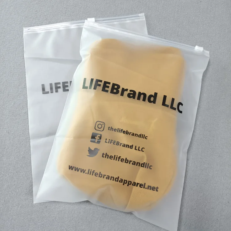 Frosted Zipper Custom Style Frosted High Quality Brand New Material Bags Zipper Bag For clothing with Low MOQ