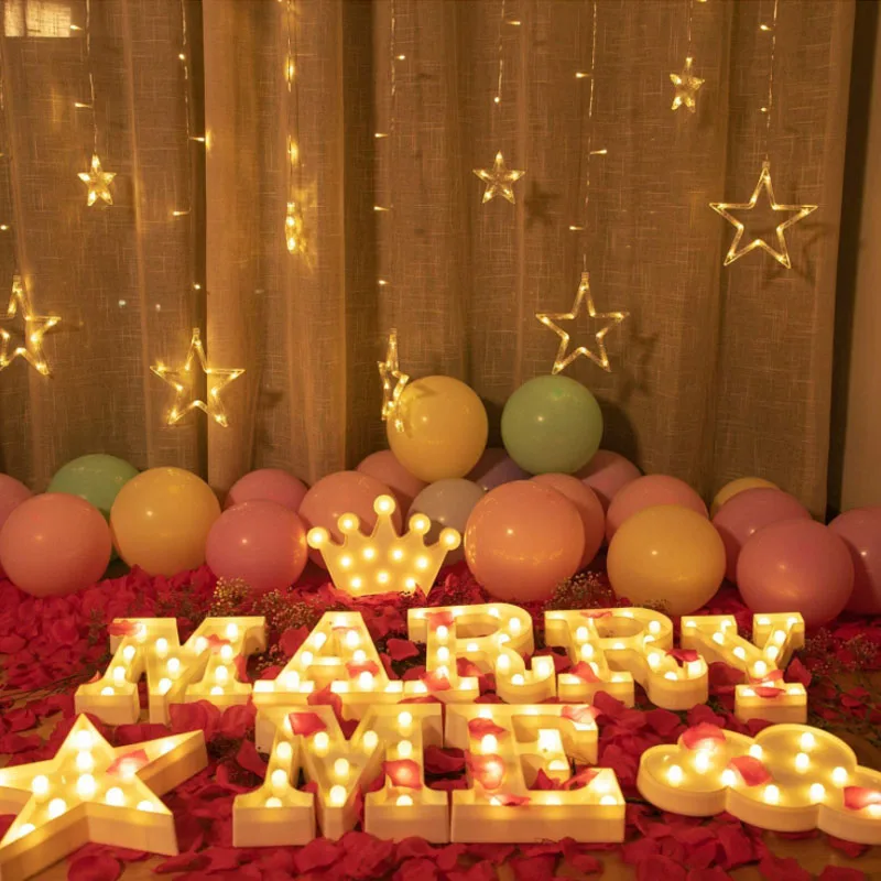 Best Selling Quality Illuminated Hotsales Love Happy Birthday led light love letter lights 3d neon sign lights led letters