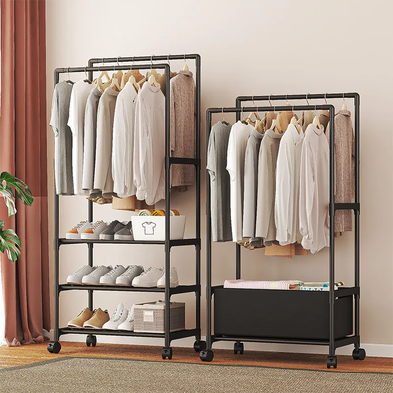 Simple multifunctional shoes and hats rack Drying clothes rack storage clothes and hats cupboard bedroom shoe rack