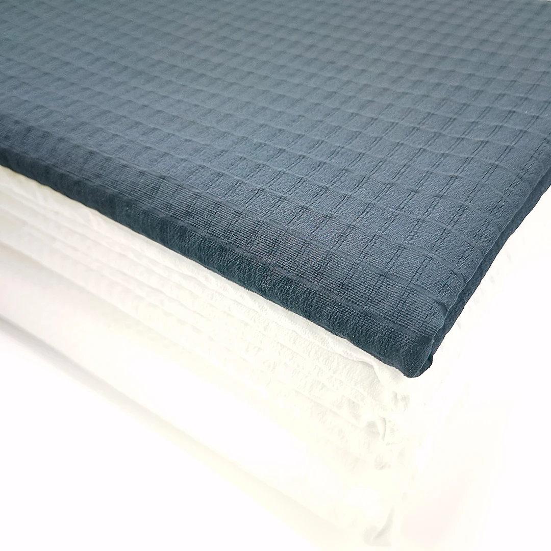 wholesales high quality 90% polyester 10% Spandex 4 way elastane  dobby hole brushed outdoor fabric 260gsm