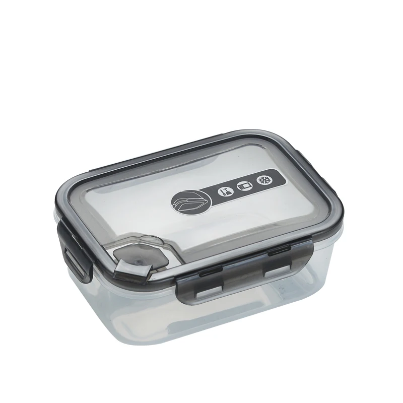 Custom logo microwavable fridge organizer airtight meal prep bento salad box food storage container plastic crisper