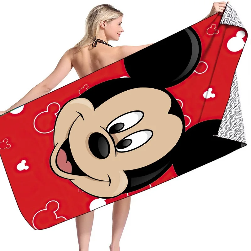 Hot Sale Stitch Anime Beach Towel Microfiber Double Sided Fleece Bath Towel Microfiber Beach Towel