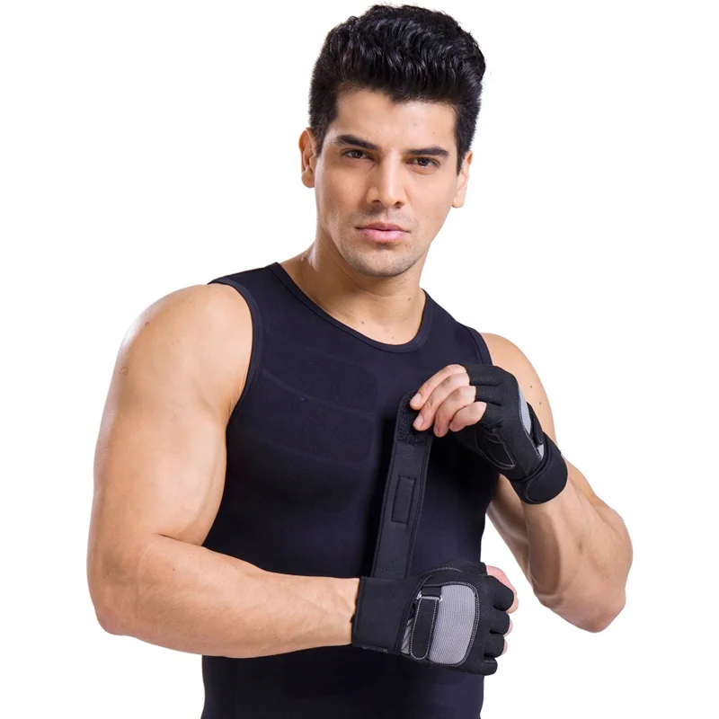 Half Finger Shock-Absorbing Breathable Gloves Cycling Racing With Wrist Support