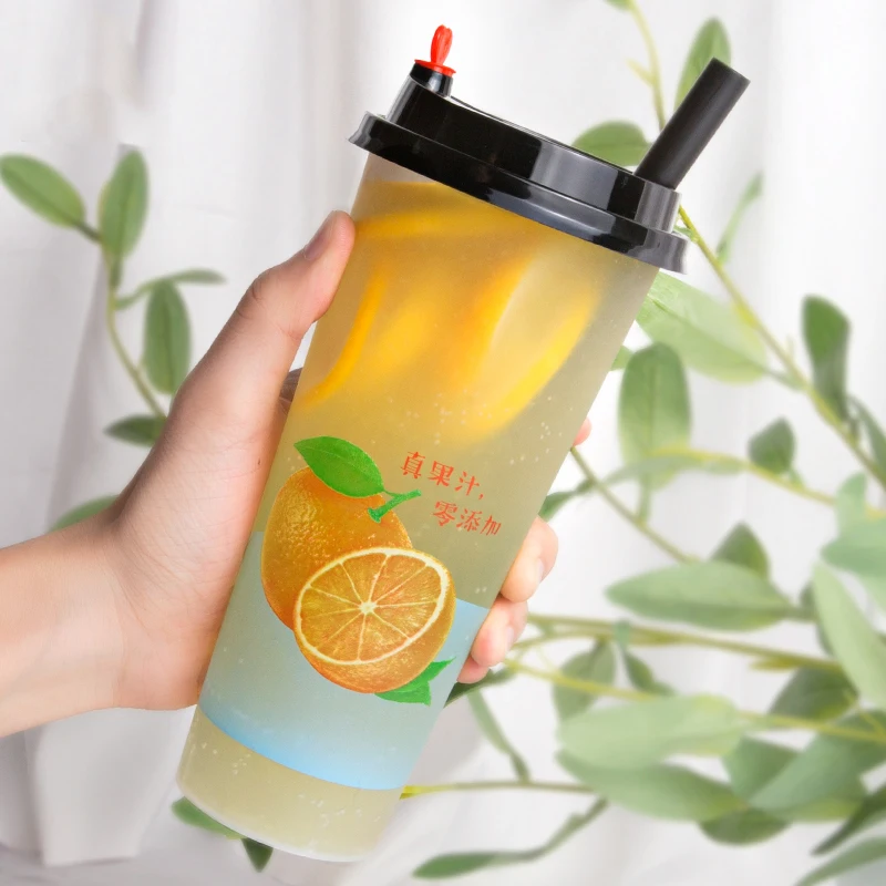 PP transparent  frosted 20oz 16 oz Cold and hot drinks customized logo printing disposable plastic cup