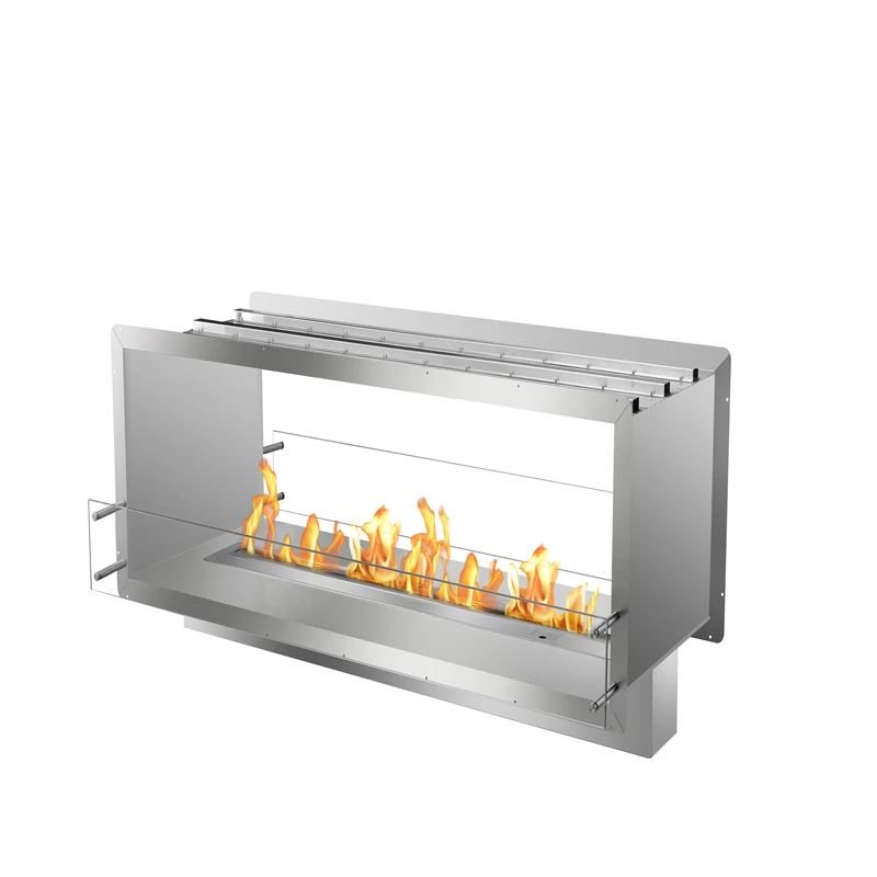 72 inch  intelligent chimeneas firebox outdoor bio ethanol wall fireplace electric fire