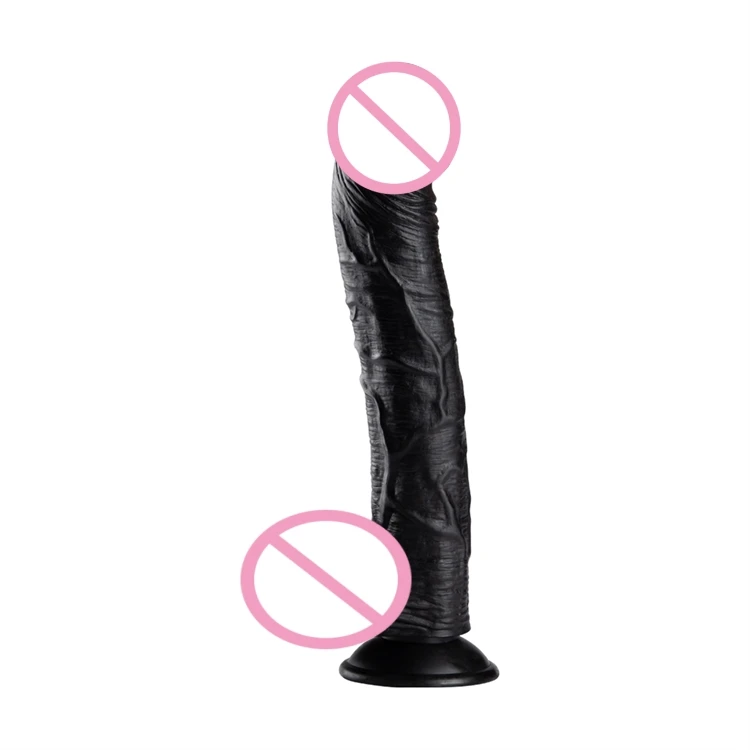 12 Inches Big Black Giant Dildo Realistic For Women Sex, PVC Dildo With Strong Suction Cup
