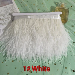 10 yards/bag white ostrich feathers trim fringe for dress decoration fabric