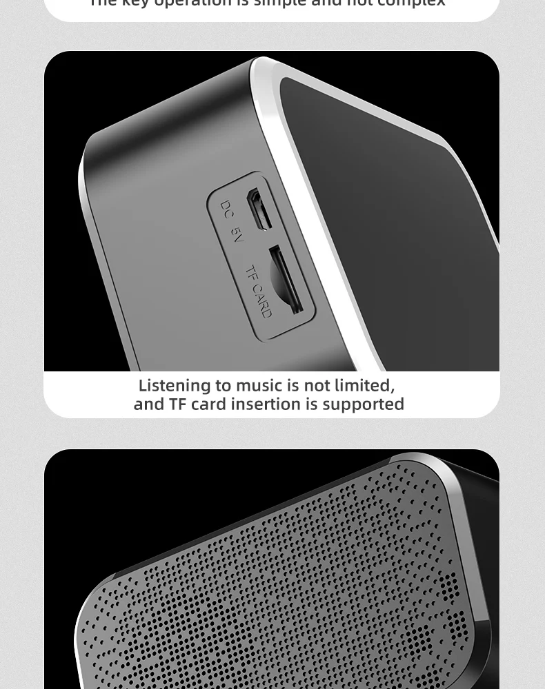 Multifunction Smart Table Clocks With Voice Prompt Mini Speaker Bluetooth High Quality Bluetooth Speaker Outdoor