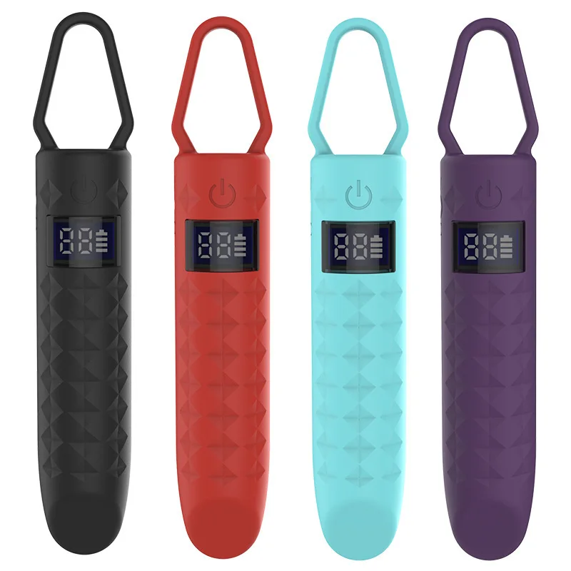 Hot Sale LED Digital Display Mini Bullet Vibrator Clitoris Stimulator G Spot  Electric Shock Anal  Vibrator Sex Toy For Women