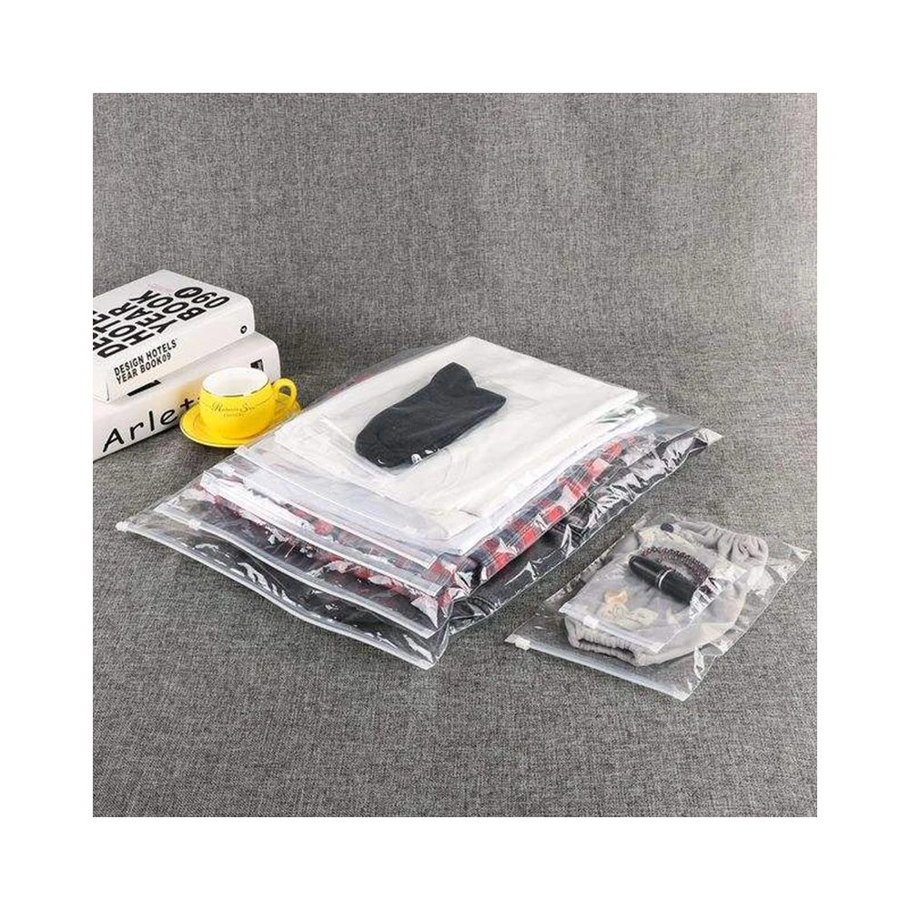 Eco Friendly Film Plastic Bikini Matte Poly Clothing Garment Frosted Slider Small Clothes Transparent Zipper Bag Packaging