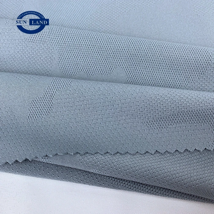 custom solid dye casual men fashion polo shirt clothing 100 polyester jacquard knit mesh fabric