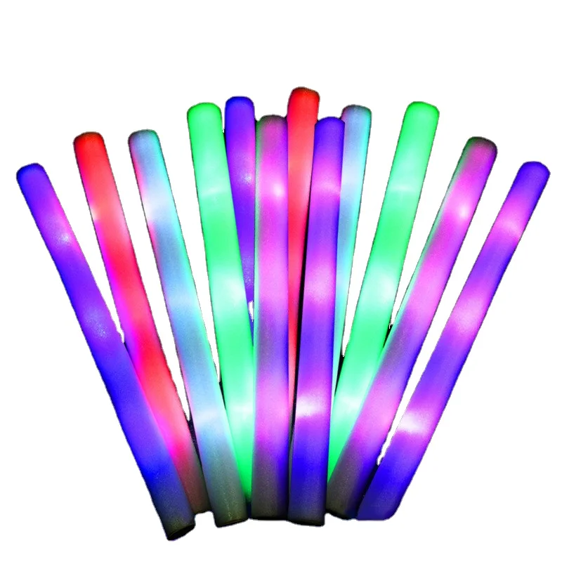christmas lights led foam stick logo colorful led light foam glow sticks in bulk