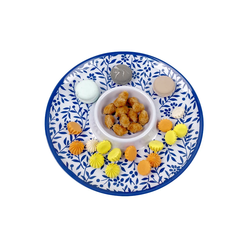Wholesale Custom Melamine Tray And Dish Divided Plate Chip And Dip Serving Plates