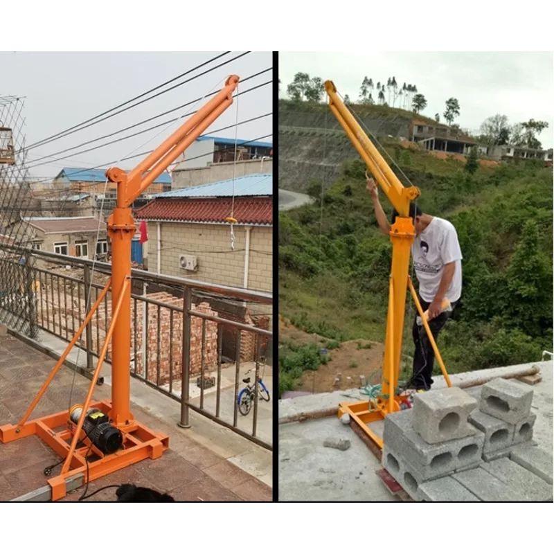 Hot selling household small 220V motor decoration loading wireless remote control lifting crane