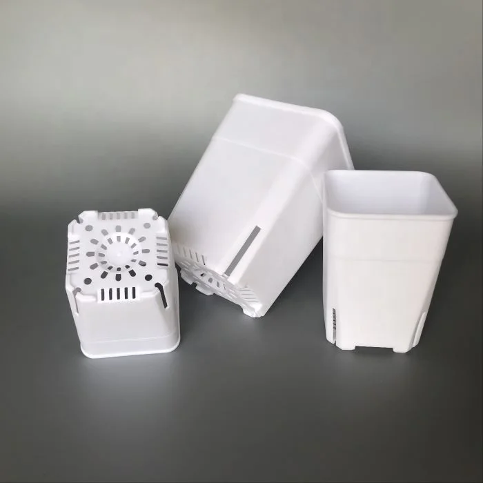 7cm*10cm 2 3 4 5inch plastic tall white black clear transparent slit square nursery succulent cactus pots