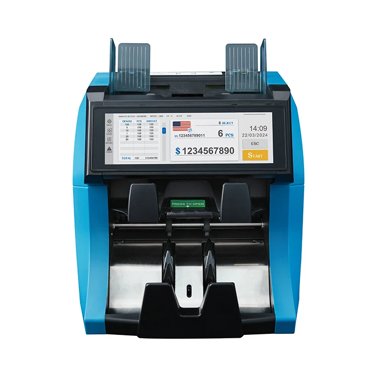 NUMEN SH-209Q Full Touch Screen Two Pockets Bill Banknote Cash Money Note Currency Sorter Mixed Money Counting Machine
