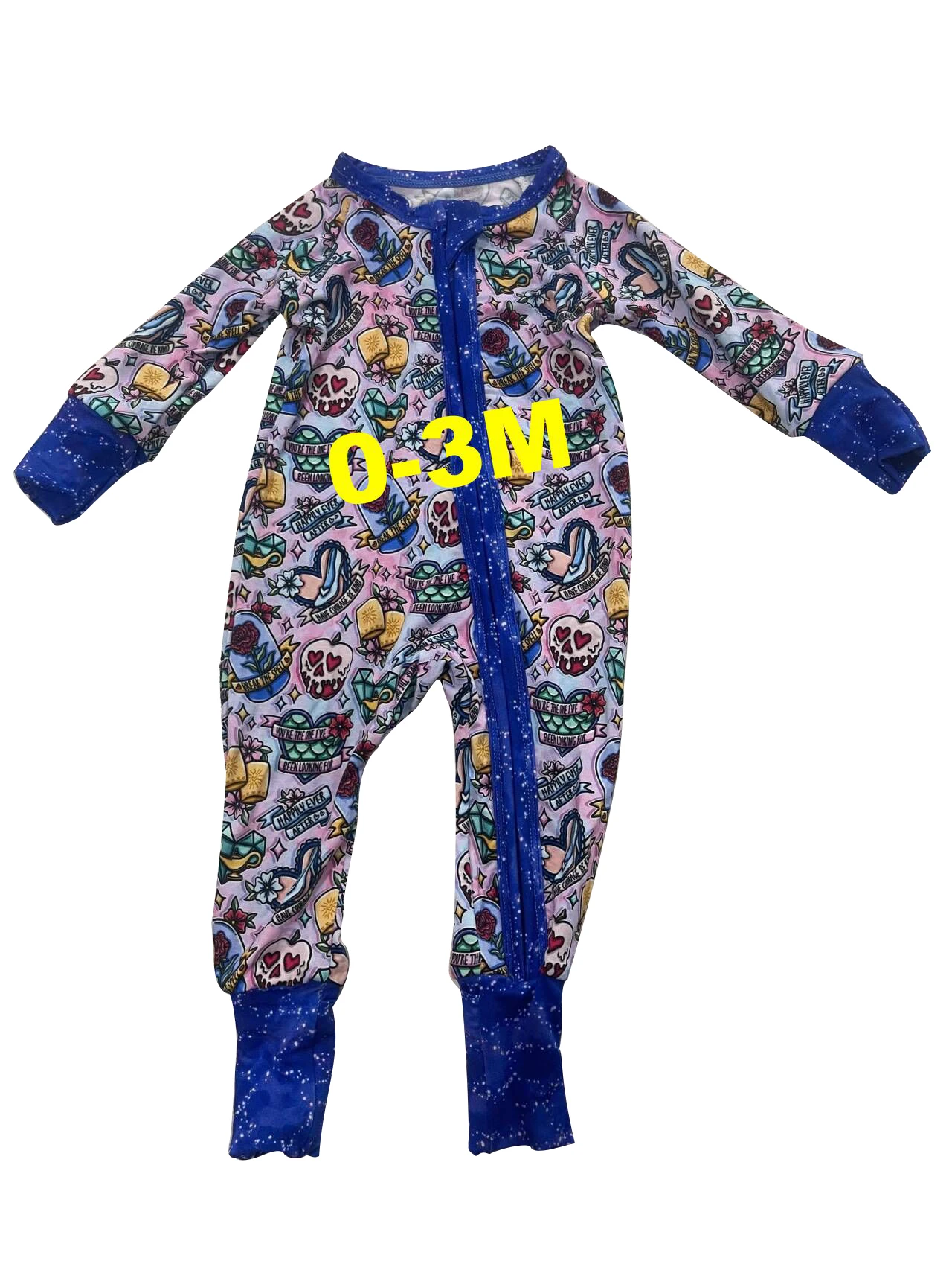 Qingli Unisex Bamboo Pajamas 0-3M RTS ODM Supply wholesale comfortable Colorful Zipper Bamboo Fiber Zippy