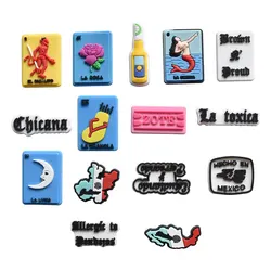 wholesale Mexican croc charms brand cartoon beer Can drinks shoe decorations for sandal crok accessories shoe charm