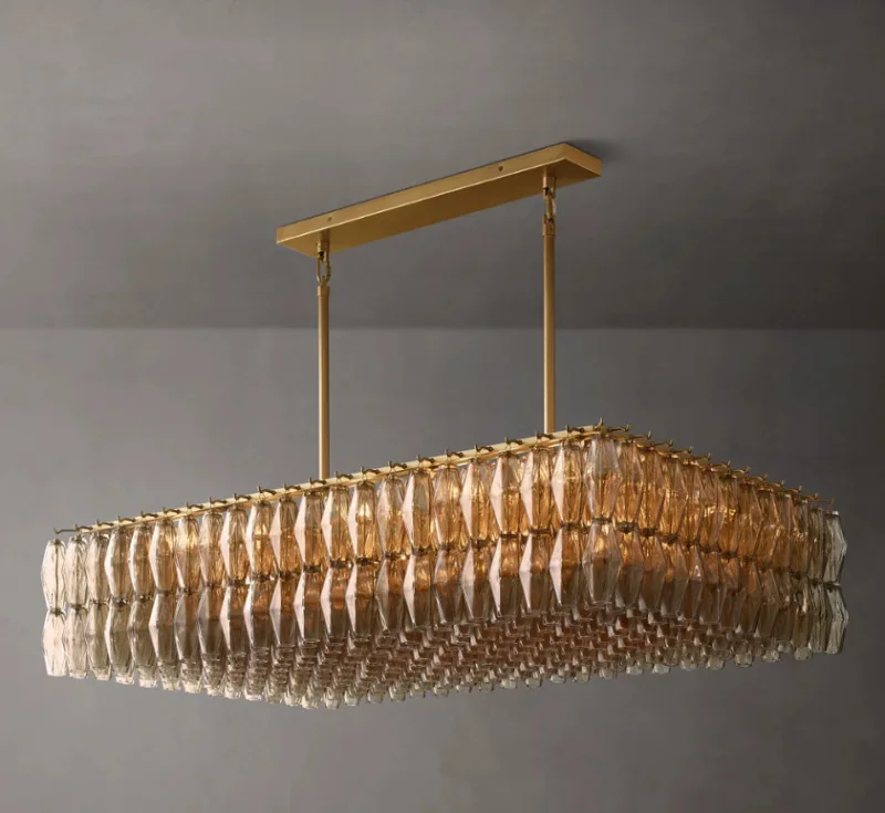 Custom chandeliers pendant lights led luxury gold high ceiling light hanging american glass all copper crystal modern chandelier