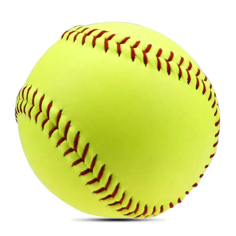 ActEarlier In Stock Softball Balls 12 inch Yellow PVC Leather Softball ball for Promotion