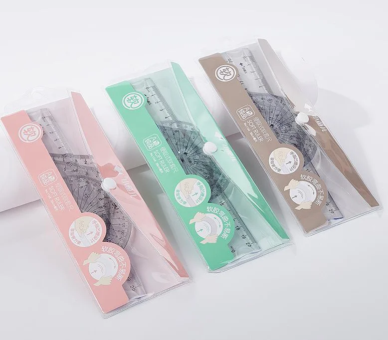 20 см мягкие пластиковые измерителей ПВХ гибкий правитель студент чертежная линейка для учеников средней школы и канцелярские принадлежности