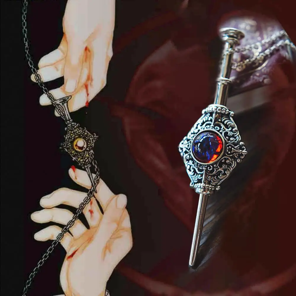 2022 Magic Wizard Necklace For Woman Blood Pack Trend Detachable Wand Witch Pendant Vintage Aesthetic Jewelry Couple Gift