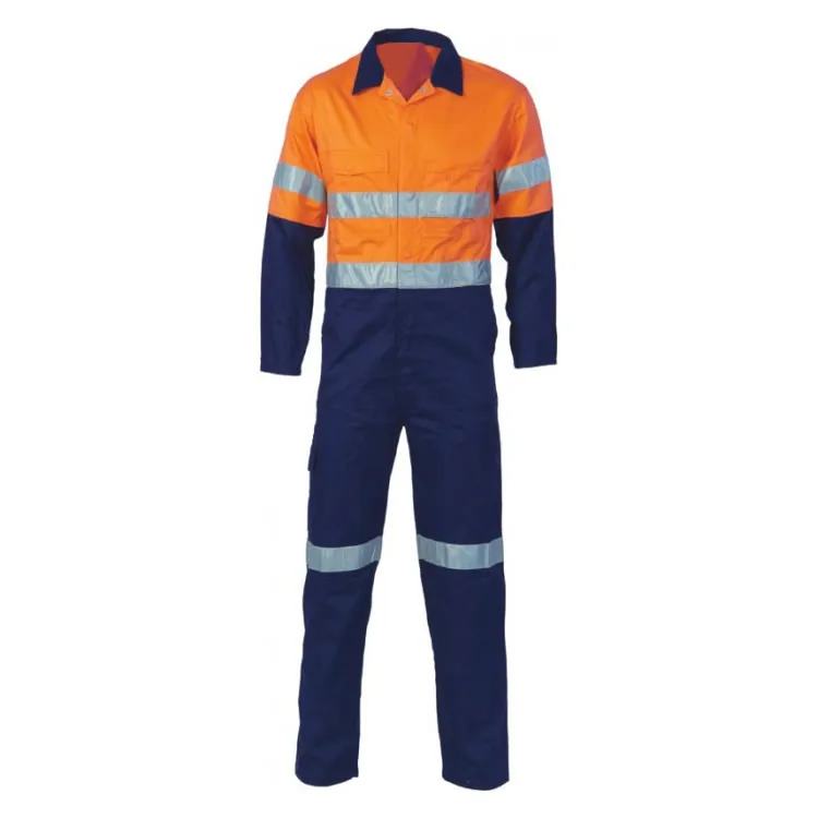 Hot Sale High Visibility Orange / Navy Workwear Engineer Uniform Construction Drilling Hi Vis Coverall For Men