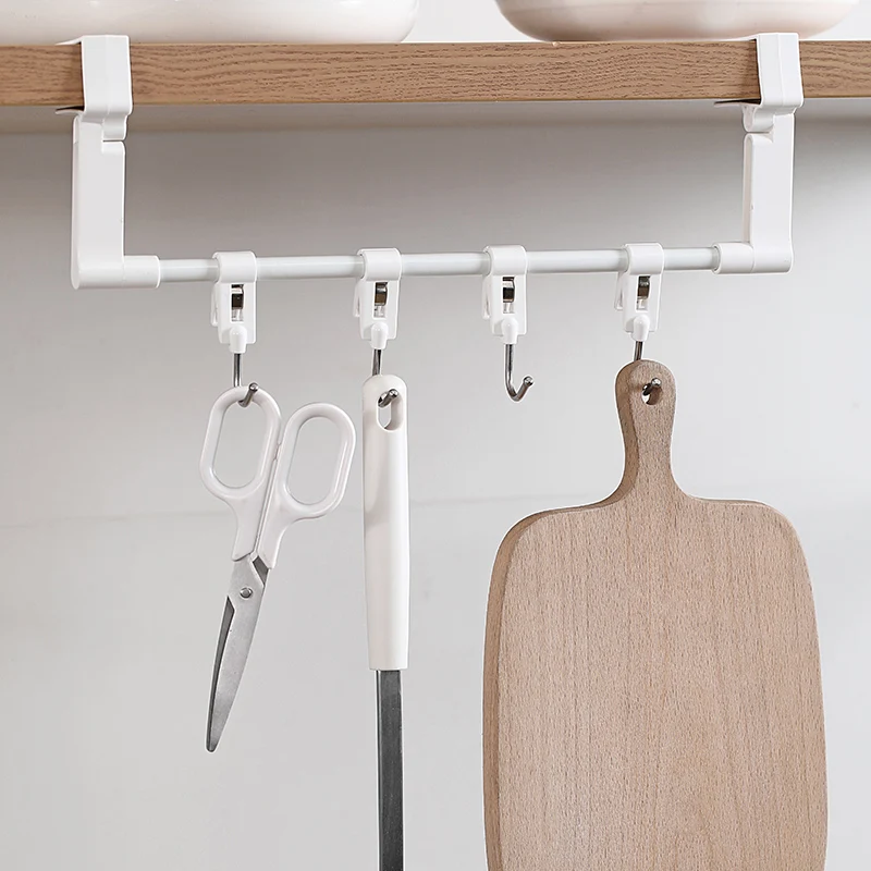 Kitchen Hanger Perforated Free Shelf Plastic Holder Bathroom Toilet Tissue Holder Kitchen Oil absorbing Paper Towel Holder