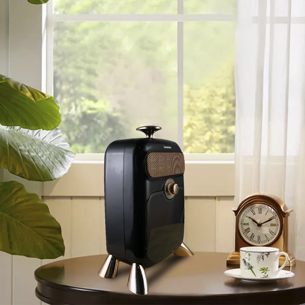 2000W battery powered portable electric fireplace heater with tip-over switch