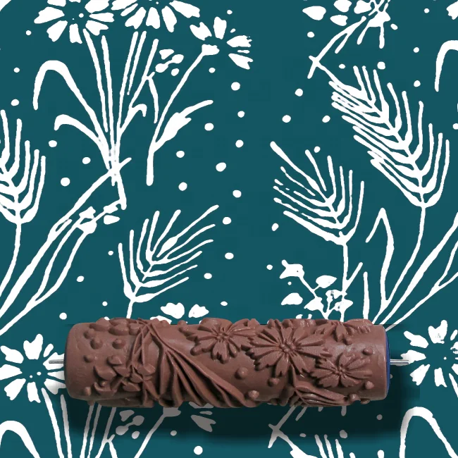 soft pattern roller GR16 TPR material 6 inches 3D wallpaper drywall furniture patterned texture paint roller