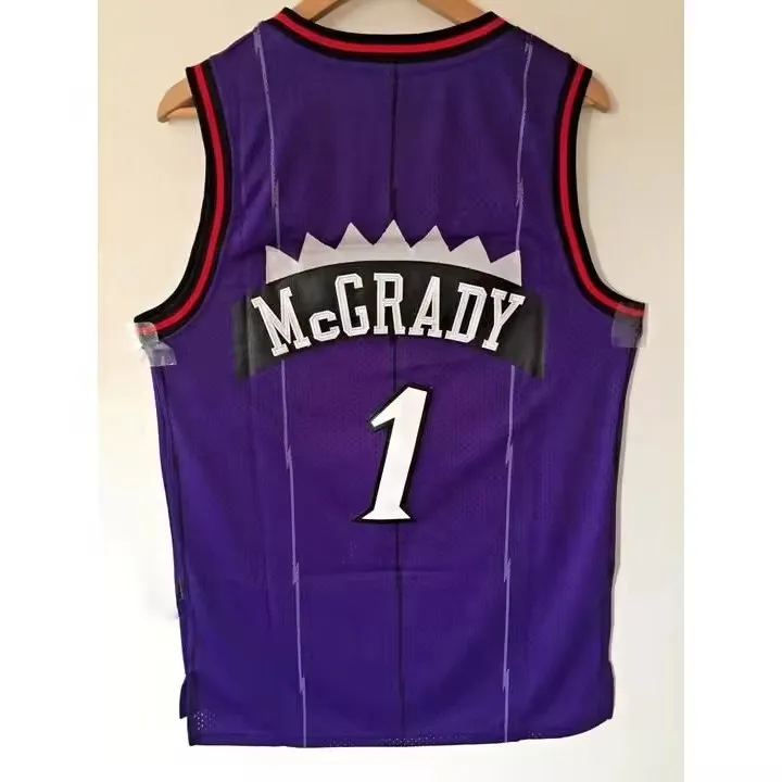 Wholesale Retro Quick Dry Mesh Tracy Mcgrady 1 15  Uniform Shirt High Quality Embroidered Basketball Jerseys For Men