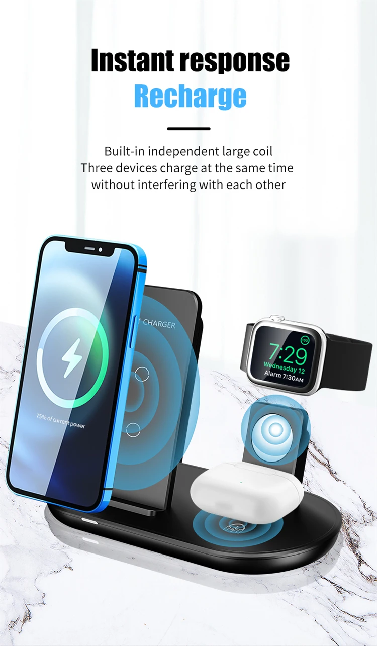 3 In 1 Fast Wireless Charger