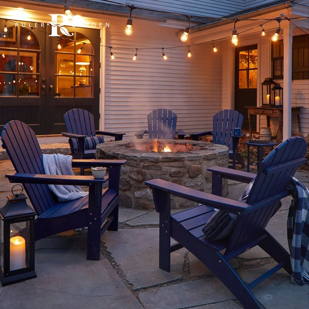 High Quality Waterproof Patio Garden Chair Plastic Adirondack Chairs Folding Furniture