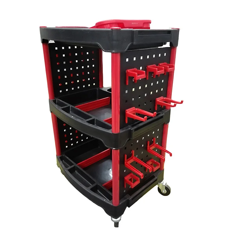 Quality Protection Workshop Mechanic Tool Cart PP Detailing Car Repair Storage Cart