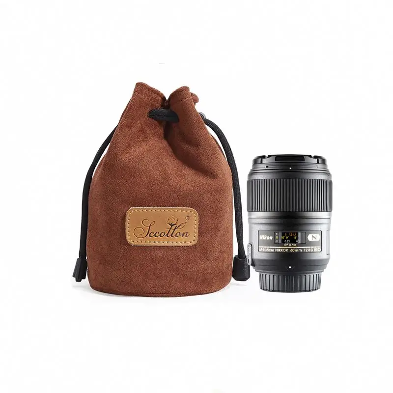 Velvet Lens Pouch Bag Camera Bag for Canon Nikon Pentax Sony Fujifilm  DSLR Olympus Camera Lens Protective