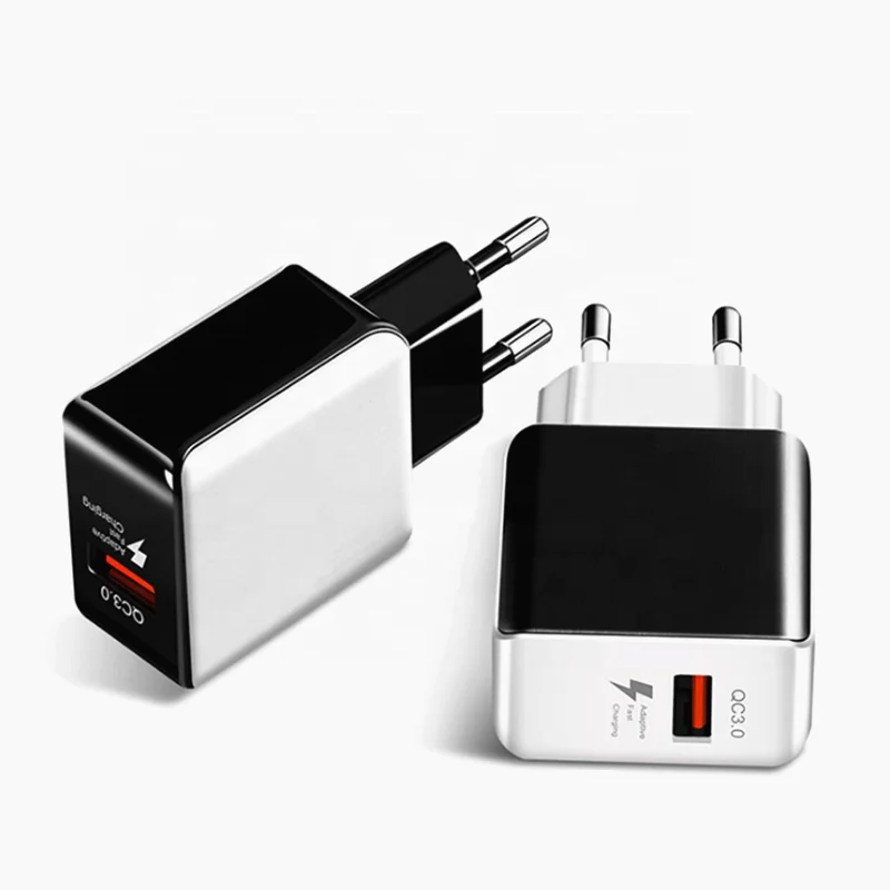 QC3.0 головка зарядного устройства с одним портом USB 5 в 9 12 В быстрое зарядное устройство для смартфонов американский стандарт Европейское