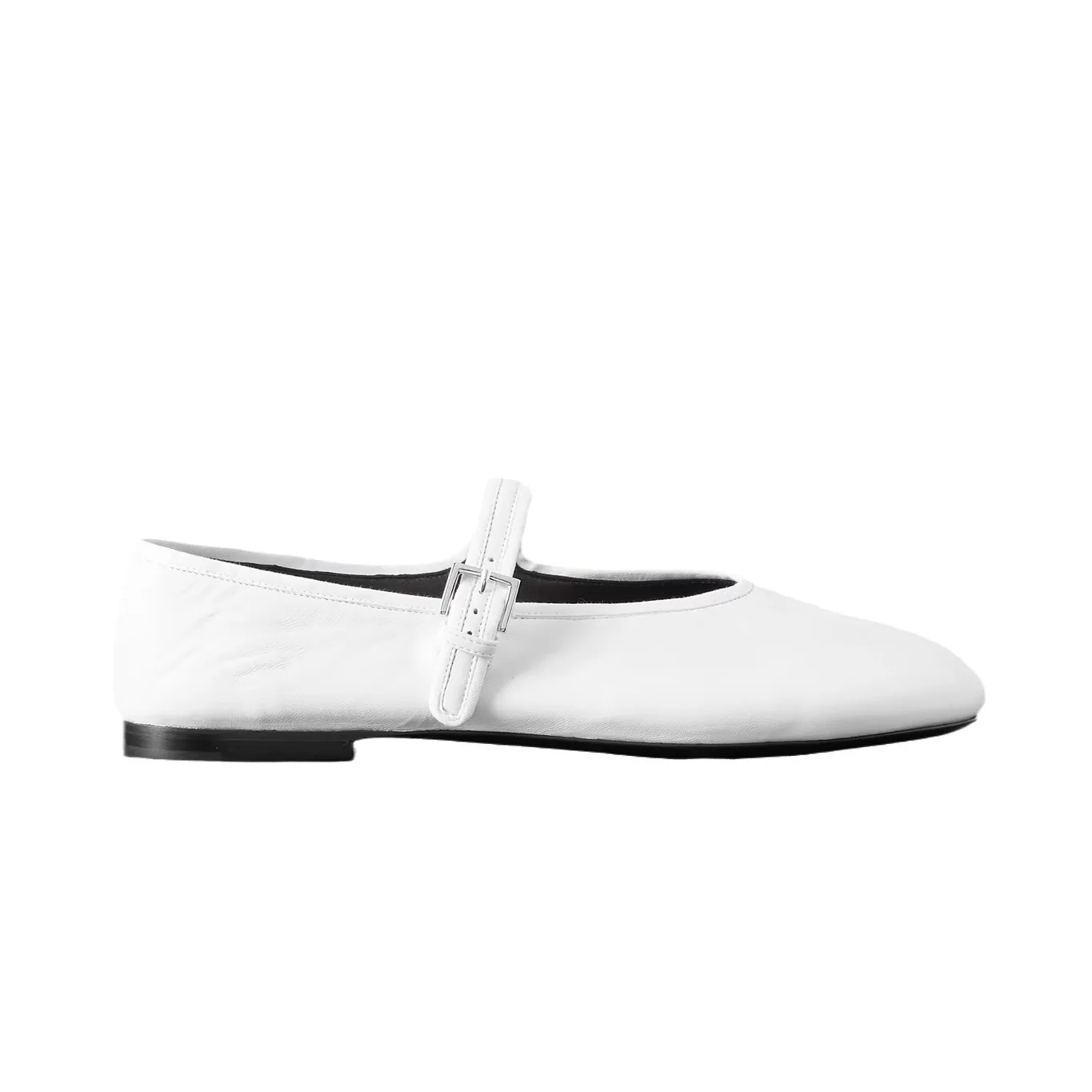 Xinzirain Summer Ladies Ballet Shoes Classic White Leather with Soft Sole Lightweight Single Strap Custom Logo for Spring