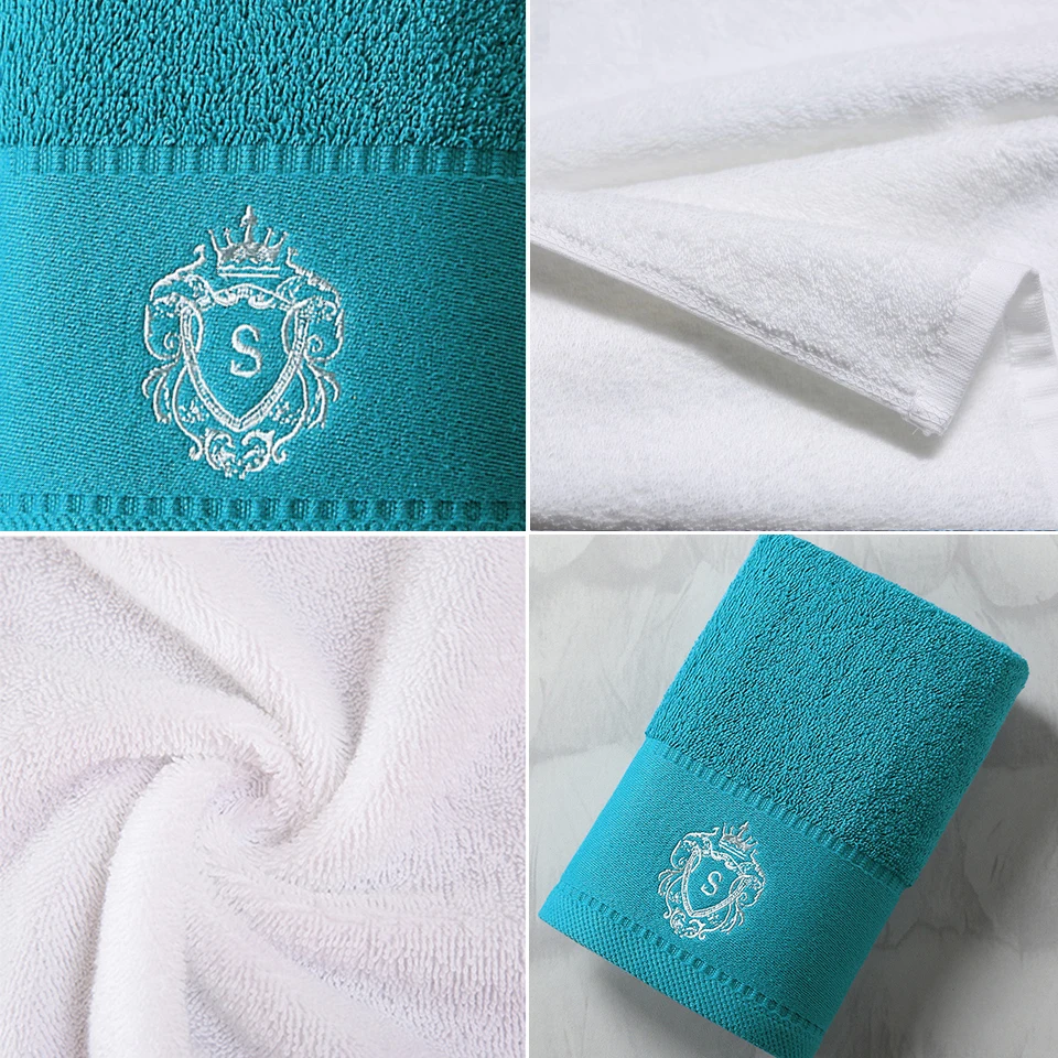China factory Microfiber embroidery customized logo size brand high quality hotel  For Spa Terry Luxury Bath Towel Hotel Towels