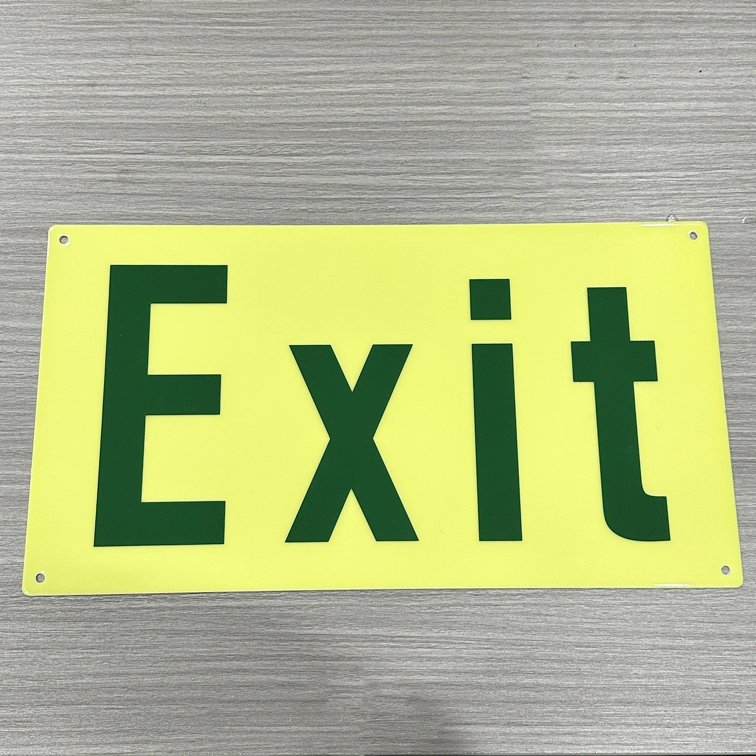 Glow in the dark exit signs no electricity or battery luminous safety fire exit sign emergency photoluminescent exit sign