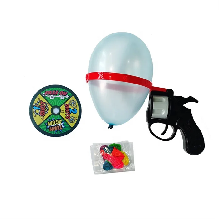 Party Russian Balloon Gun Toy With Roulette Balloon Random Explosion Brave Challenge Trickery Game