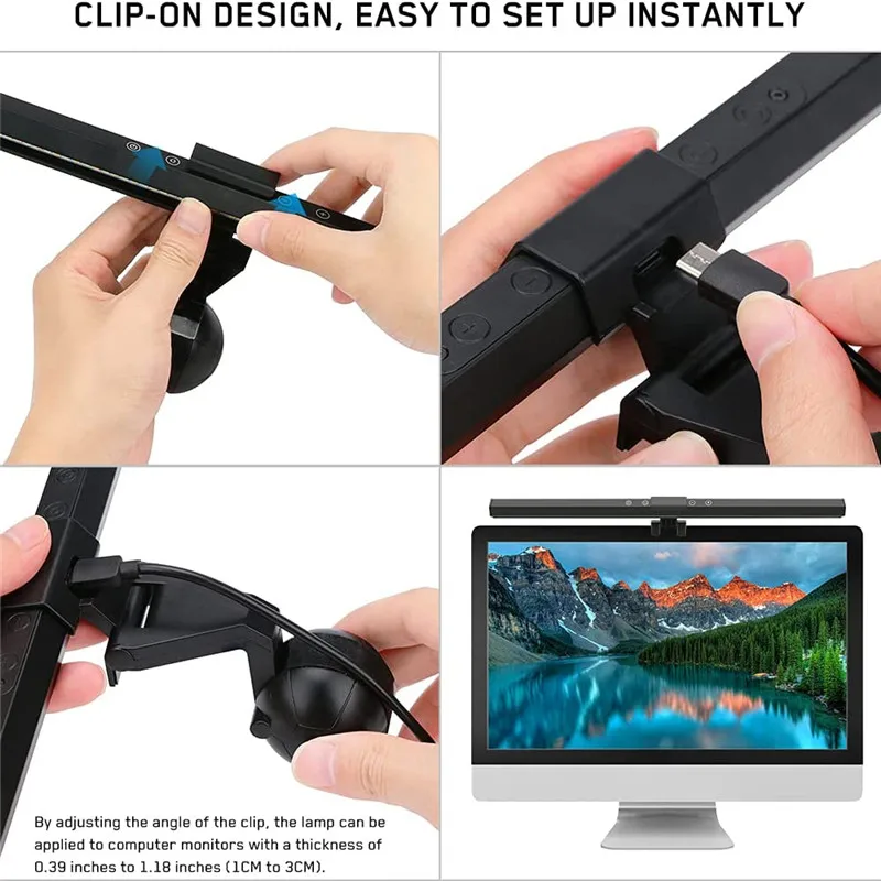 Desktop LED Light USB Eye Protection Reading Light Adjustable Computer Monitor Light