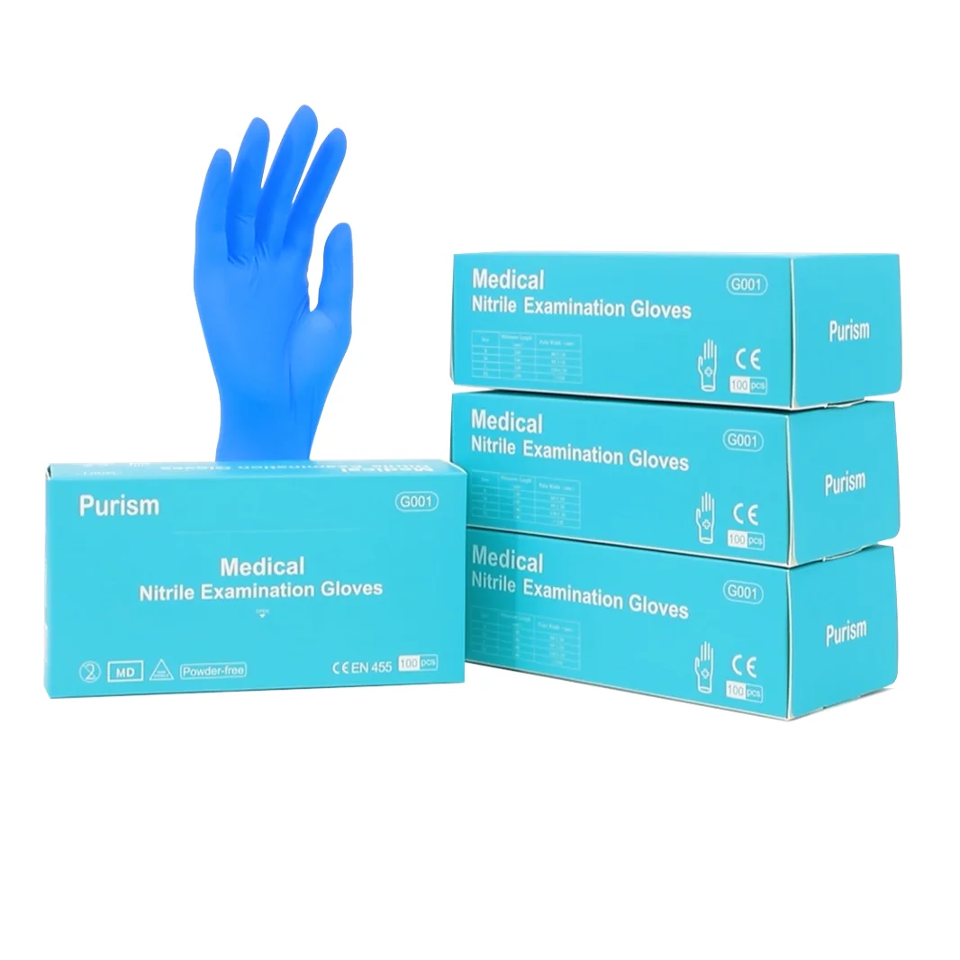 Nitrile Glove Examination Medical EN 455 powder free waterproof Hot Product sample Gloves