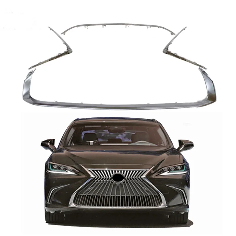 Настройка на заказ, решетка для обшивки кузова Lexus ES350 ES300h 2019 2020, передняя левая решетка, хромированная молдинг, 53121-33140