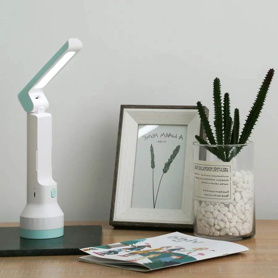 Kamisafe 1500mA Lithium Battery Electric Table Reading Lamp LED Emergency Torch USB Rechargeable Tactical Flashlight Light