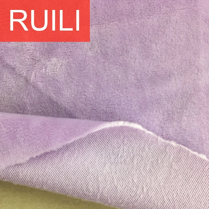 Светло-фиолетовый 100 полиэстер 2 мм ворс супер мягкая флисовая ткань ef velboa